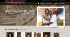 Desktop Screenshot of cromwellfuneralhome.net